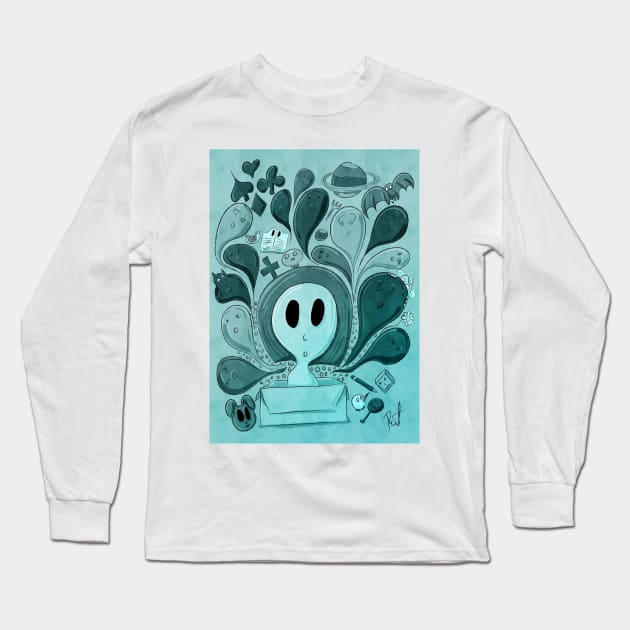 Doodle Box Duotone Long Sleeve T-Shirt by Raphoto1